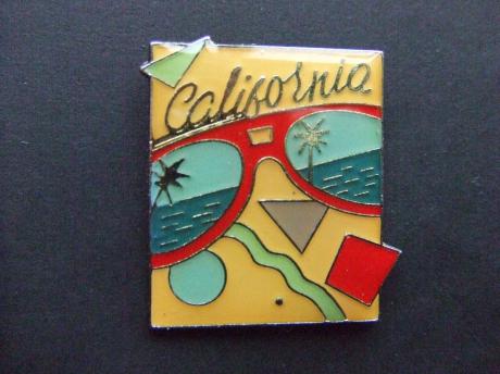 Amerika California strand vanuit een zonnebril gezien